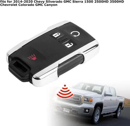 Miniatura 5 de Llavero de repuesto para Chevy Silverado GMC Sierra 1500 2500HD 3500HD 3500HD Chevrolet Colorado GMC Canyon Car sin llave control de arranque remoto