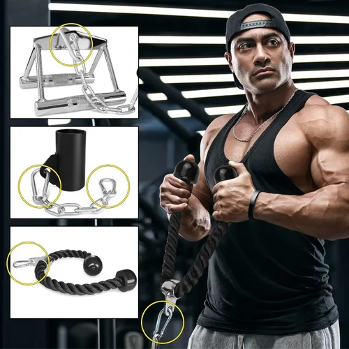 Miniatura 5 de A2ZCARE LAT Pull Down Cable Machine Attachment - Cable Machine Accessories for Home Gym with Multi Option
