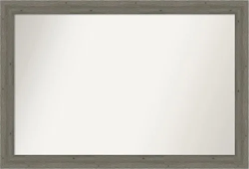 Miniatura 452 de Amanti Art Espejo de pared personalizado no biselado (24.5 x 24.5 pulgadas), marco gris marrón alta, varios tamaños personalizados, espejo de baño
