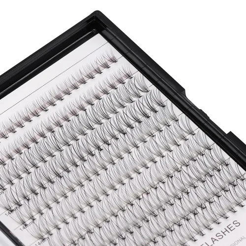 Miniatura 9 de Bodermincer Caja grande de 200 pestañas postizas 10D, 8-10-0.472-0.551 in mixtas de maquillaje profesional individual racimo pestañas postizas