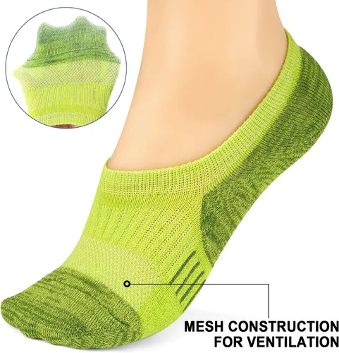 Miniatura 3 de Gonii Calcetines deportivos para mujer, calcetines de tobillo acolchados para correr, corte bajo, 5-8 pares