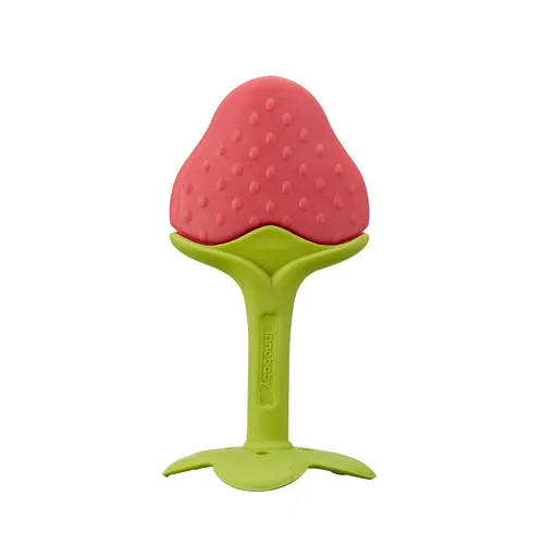 Miniatura 7 de Innobaby Original Teethin Smart EZ Grip - Mordedor de frutas y juguete sensorial para bebés y niños pequeños en Apple. Mordedor sin BPA