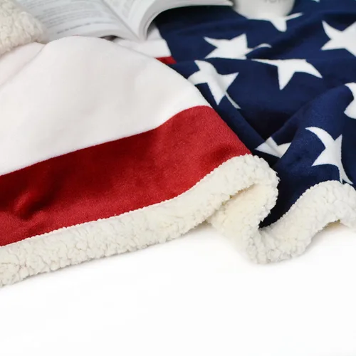 Miniatura 6 de Brandream Manta de forro polar de diseño con bandera estadounidense para niños, niñas, adultos, mantas de 51 x 63 pulgadas, súper suave