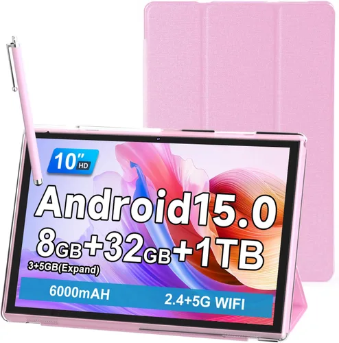 Miniatura 9 de Tableta de 10 pulgadas con estuche Stylus, tabletas Android 15 8 GB RAM 32 GB ROM compatible con 1 TB expandir, tableta de 10.1 pulgadas, incluye