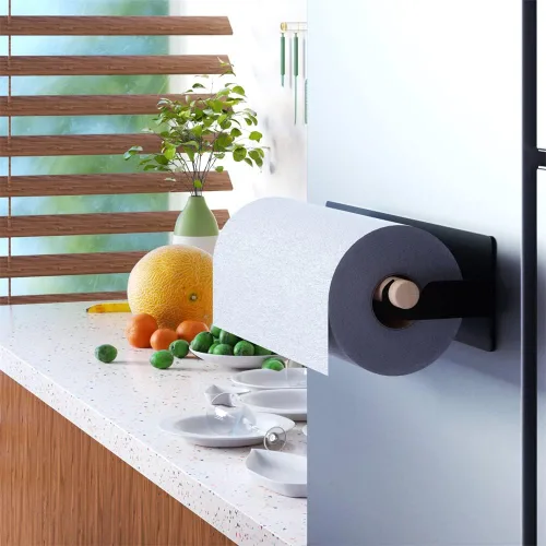 Miniatura 5 de Estante magnético para especias, soporte magnético para toallas de papel para refrigerador, refrigerador, organizador para cocina, apartamento, sin