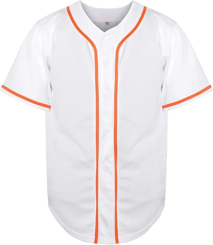 Miniatura 14 de Phoneutrix Camisetas Jersey de Béisbol Hip Hop Hipster Lisas en Blanco con Botones Uniformes Deportivos para Hombres y Mujeres Jersey