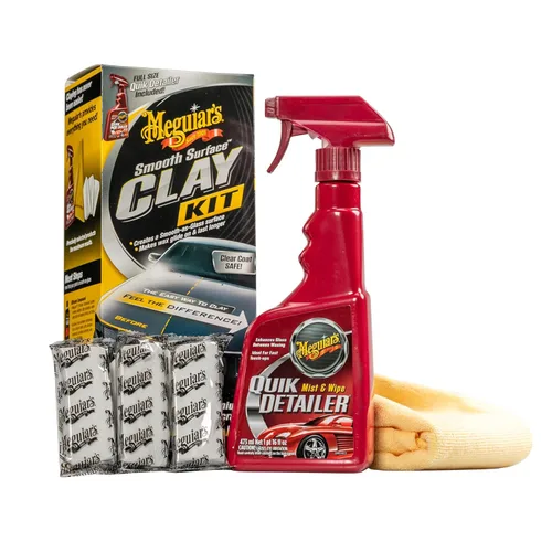Miniatura 6 de Kit de arcilla Meguiar's G191700 para superficie lisa, aplicación de arcilla para automóviles segura y fácil para un acabado fino como el vidrio