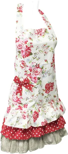 Miniatura 2 de Wrapables Delantal con volantes y rosas para madre e hija para hornear, cocinar y hacer manualidades, adulto