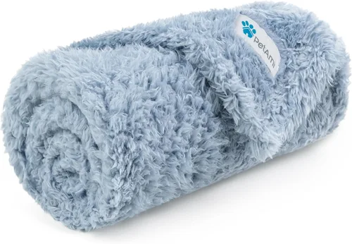 Miniatura 22 de PETAMI Manta de forro polar esponjoso para gatos y perros, gris, talla XL