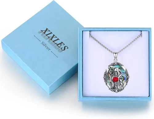 Miniatura 668 de Collar con colgante de plata de ley 925 con medalla de San Patrón, joyería religiosa para hombres y mujeres, con cadena de acero inoxidable 316L