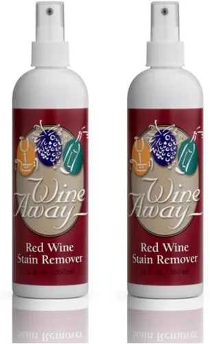 Wine Away Removedor de manchas de vino tinto, 12 onzas, elimina las manchas de vino, solución perfecta para tapicería de tela y limpiador de