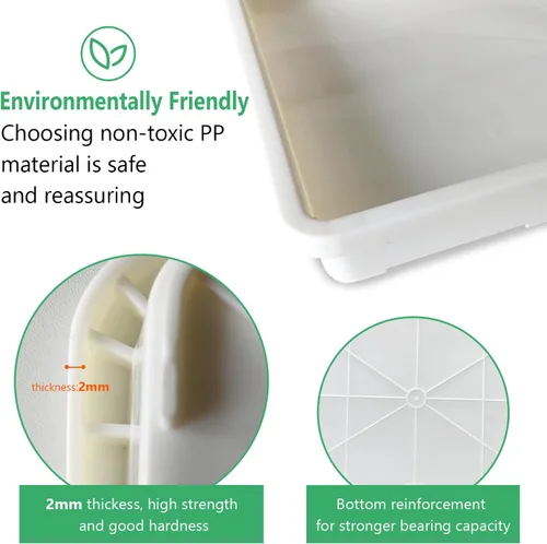 Miniatura 2 de RooTrimmer Paquete de 5 Bandejas para Vivero, Bandeja para Plantas con Capacidad de Transporte y Soporte para Macetas de 24 Celdas, Bandeja