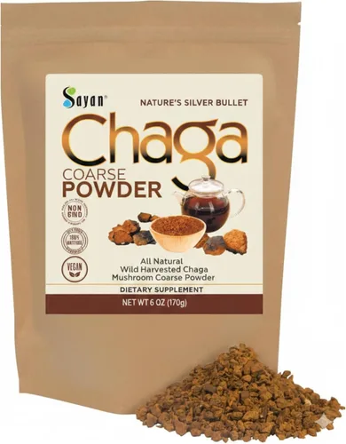 Miniatura 11 de Sayan Hongos Chaga Siberianos Puros en Trozos Crudos con Costra Negra 8 Oz / 223 g – Té Antioxidante Premium Recolectado en la Naturaleza para Apoyo