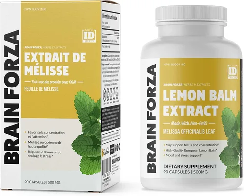 Miniatura 7 de Brain Forza Cápsulas de extracto de bálsamo de limón europeo - Extracto estandarizado 5% ácido rosmarínico, 90 cápsulas
