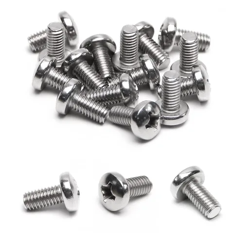 Miniatura 24 de MroMax 5 tornillos de máquina Phillips de cabeza plana M8 x 0.984 in, acero inoxidable 304 18-8, rosca completa, tornillos de cabeza cruzada gris