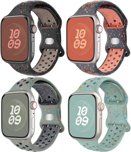 Miniatura 12 de Correas de silicona compatibles con Apple Watch Band de 1.496 in 1.575 in 1.614 in 1.654 in 1.732 in 1.772 in 1.811 in 1.929 in, correa deportiva
