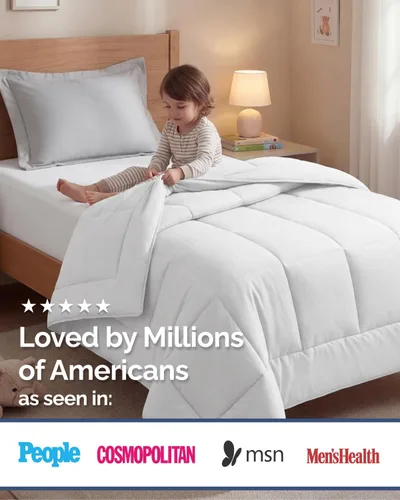 Miniatura 7 de Tamaño Individual, Edredón de Plumón Blanco Alternativo - Cálido y Ligero - Juego de Ropa de Cama de Calidad Hotelera de Lujo y Transpirable