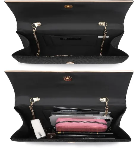 Miniatura 5 de Dasein Bolso de noche para mujer, bolso de mano con purpurina para boda, bolso de novia brillante para cóctel, fiesta, baile de graduación