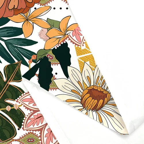 Miniatura 6 de Torich Cortina de ducha bohemia floral para baño, abstracta de mediados de siglo, decoración bohemia, cortinas de baño, flores botánicas, hojas