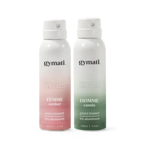 Miniatura 17 de Gymati Desodorante corporal natural en aerosol sin aluminio, unisex, paquete de 2