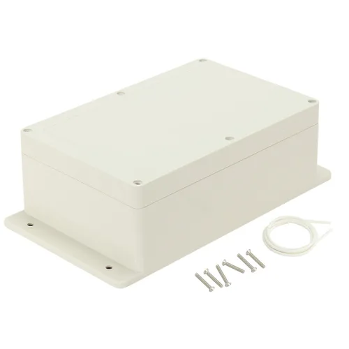 Miniatura 7 de Caja de conexiones de plástico ABS impermeable a prueba de polvo IP65, caja de conexiones universal para proyectos eléctricos, gris pálido y oreja