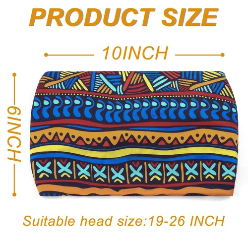 Miniatura 4 de Bohend Diademas anchas bohemias para mujer, 8 unidades, bandas elásticas antideslizantes para el cabello atléticas y yoga