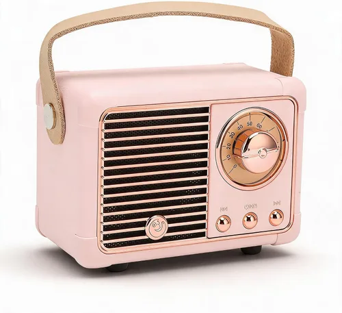 Zopsc Altavoces Bluetooth vintage, sonido estéreo de alta fidelidad de 360 grados, múltiples modos de reproducción, altavoz retro portátil para el