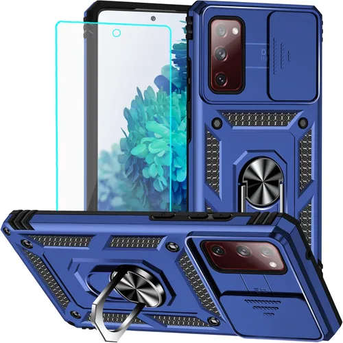 Miniatura 12 de HNHYGETE Funda para Galaxy S20 FE 5G con protector de pantalla: [grado militar de 20 pies probada en caídas] anillo a prueba de golpes para Samsung