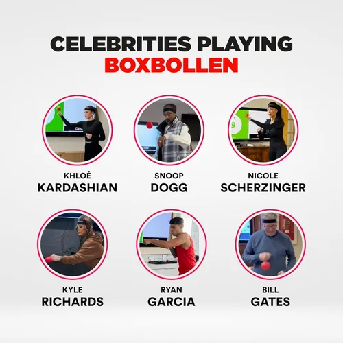Miniatura 3 de Boxbollen® Pelota de Reflejo de Boxeo - Juego de Entrenamiento en Casa Respaldado por Celebridades - Contador de Golpes Conectado a la Aplicación