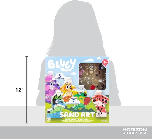 Miniatura 9 de Bluey Kit de arte de arena, incluye 5 botellas de arte de arena y 7 arenas de colores, crea tu propio arte de arena, kit de bricolaje, proyecto