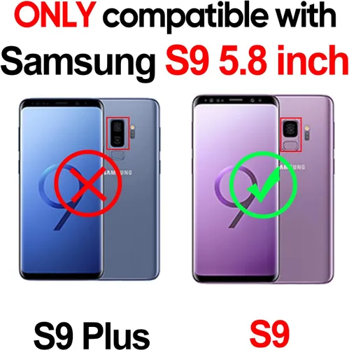 Miniatura 2 de LeYi Funda para Galaxy S9 con 2 protectores de pantalla suave, anillo de metal protector de grado militar con función atril para teléfono Android