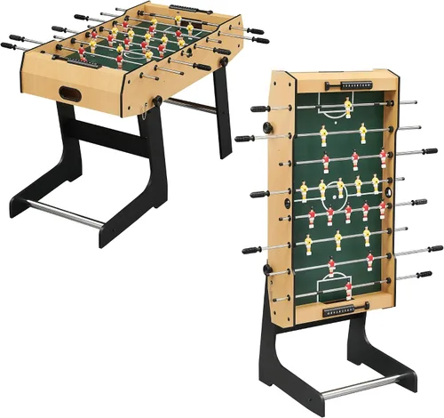 GAOMON Mesa de futbolín plegable de 48 pulgadas, juego de mesa de fútbol para niños y adultos, fútbol de mesa de arcade para el hogar, sala de