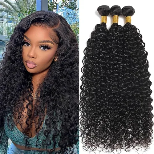 Miniatura 42 de Extensiones de pelo rizado brasileño de Selina, pelo virgen brasileño, 100 gramos/paquete, color natural (16 pulgadas, rizado)