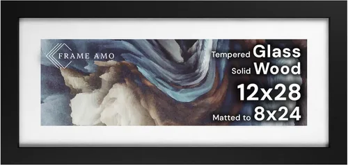 Miniatura 88 de Frame Amo Marco de póster de madera maciza de 13 x 19 pulgadas, color natural, tapete blanco para imagen de 11 x 17 pulgadas, parte frontal