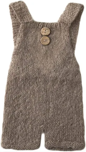Zeroest Accesorios de fotografía para bebé, traje de sesión de fotos para niño y niña, disfraz de ganchillo para recién nacido, ropa de punto para