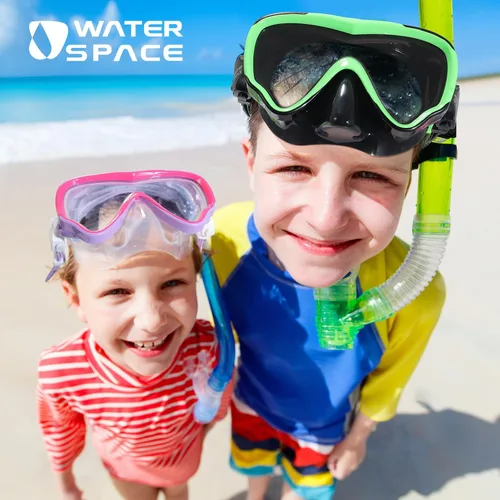 Miniatura 7 de Water Space Kids Swimming Goggles Swim Mask with Nose Cover for Kids Youth 3-15, Anti-Shattered Lens UV Protection No-leak Morado y verde