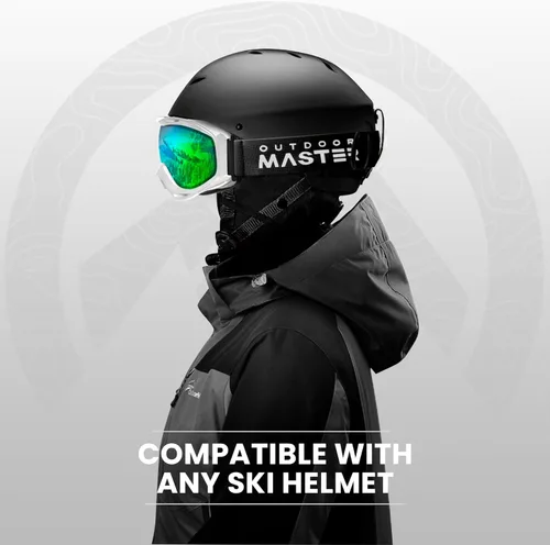 Miniatura 47 de OutdoorMaster OTG Gafas de esquí – Gafas sobre lentes para esquí y snowboard para hombres, mujeres y jóvenes – 100% de protección UV A1-vlt 46%