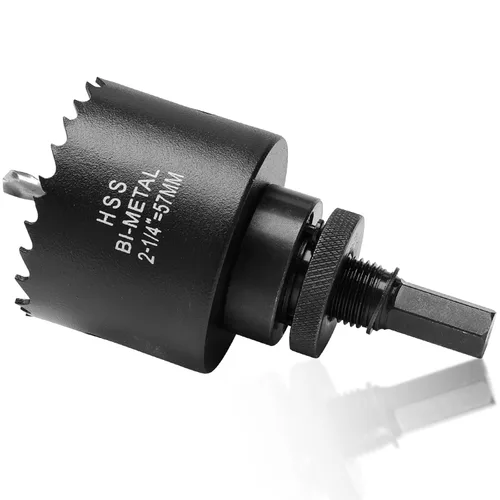 Miniatura 33 de Sierra de agujero de 4 1/8” (105mm) para madera y plástico, broca de corte de núcleo de sierra de agujero HSS bimetálica para paneles de yeso, Rojo