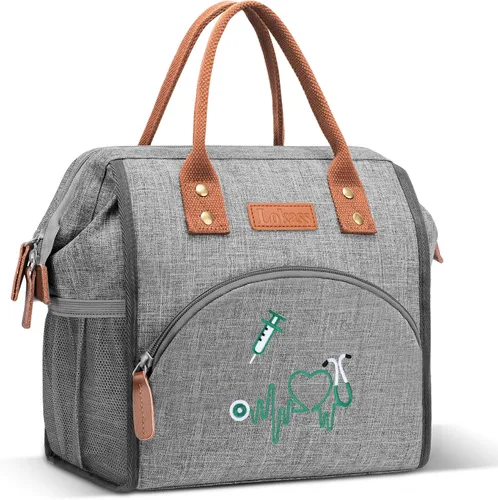 Miniatura 18 de LOKASS - Lonchera aislada para mujeres - Bolsa de almuerzo reutilizable de 10 L para mujeres - Bolsa térmica tipo hielera a prueba de fugas
