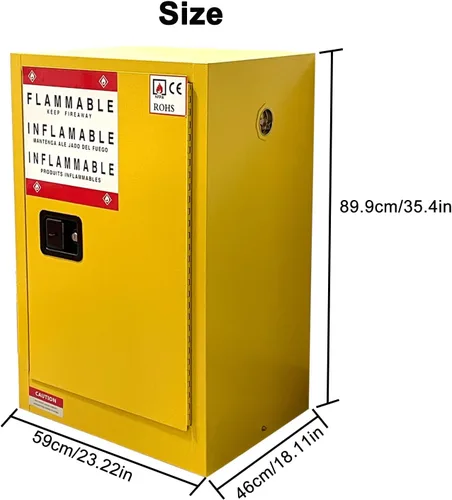 Miniatura 2 de koxuyim - Gabinetes de Almacenamiento de Riesgo, 18.1" de profundidad x 23.2" de ancho x 35.4" de alto, Gabinete de Seguridad Industrial, Gabinete a