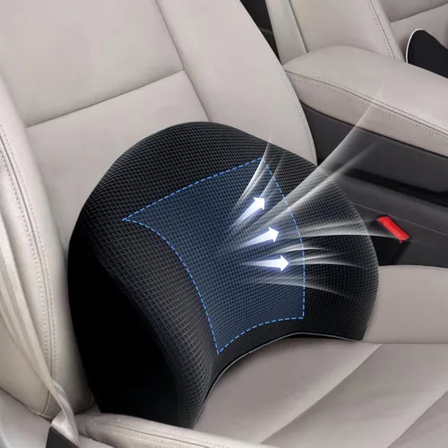 Miniatura 12 de Almohada Lumbar Súper Cómoda, Almohada de Soporte Lumbar para Alivio del Dolor de Espalda con Correa Ajustable, 100% Espuma Viscoelástica y Funda