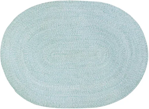 Miniatura 20 de Super Area Rugs Farmhouse - Alfombra trenzada de algodón reversible para cocina, gris y blanco, 4 x 6 pies, ovalada