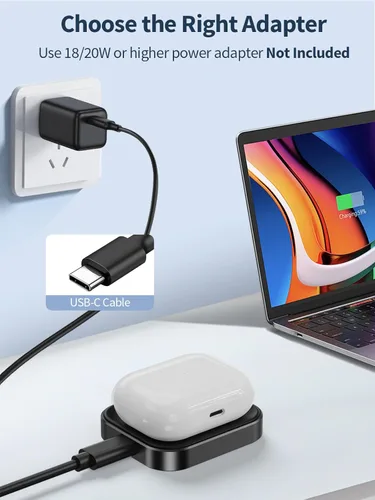 Miniatura 7 de Cargador AirPod Pro, estación de carga inalámbrica para AirPods Pro 3/ Pro 2/Pro, cargador inalámbrico para Airpods 4