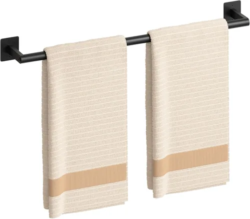 Miniatura 10 de USHOWER Toallero de níquel cepillado, toalleros de 18 pulgadas para montaje en pared de baño, soporte de toalla de acero inoxidable resistente
