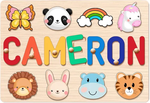 Miniatura 11 de Rompecabezas de nombre personalizado para niños, regalos personalizados para bebés, rompecabezas de nombres para niños pequeños de 1-3, primer