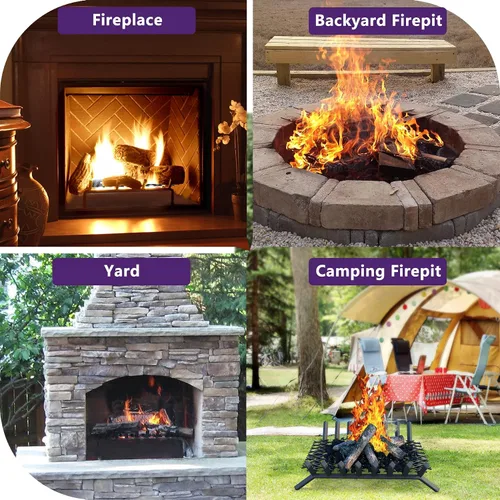 Miniatura 6 de Mxclimate Retenedor de brasas para rejilla de chimenea, evita que las brasas quemadas se caigan, accesorios de lugar de fuego para interiores