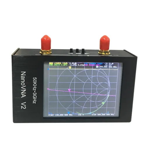 Miniatura 5 de NanoVNA V2 2.8 '' 3G SAA2 Analizador de red vectorial 10KHz ~ 3GHz onda corta HF VHF UHF Antena Duplexor Filtro Aluminio Shell Baterry VSWR Fase