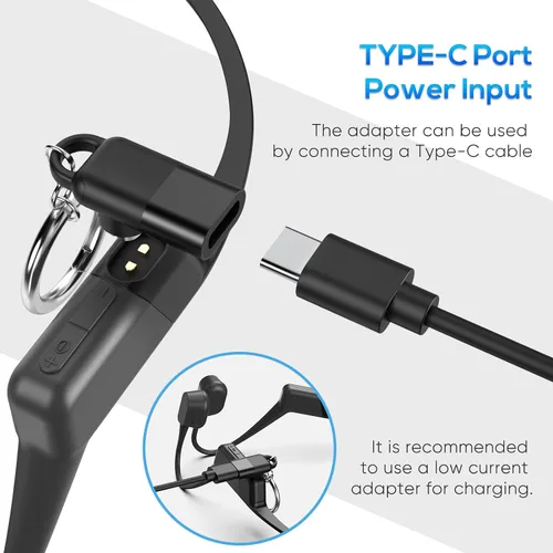 Miniatura 6 de Cable de carga de repuesto para AfterShokz Aeropex AS800 y Shokz OpenRun Pro y OpenRun y OpenRun Mini y OpenComm, cable de carga USB con adaptador