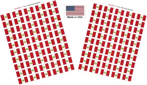 Miniatura 282 de 100 calcomanías de la bandera de Alaska; 1.5" x 1" hechas en Estados Unidos, calcomanías autoadhesivas de la bandera del estado para álbumes