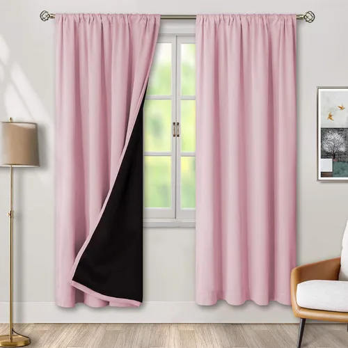 Miniatura 35 de BGment - Cortinas opacas para sala de estar de 63 pulgadas de largo, juego de 2 paneles, cortinas para oscurecer toda la habitación, cortinas